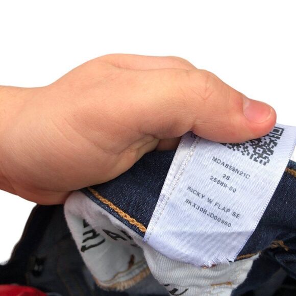 Vintage True Religion Jeans Size 38 RICKY FLAP T Blue - Picture 2 of 10